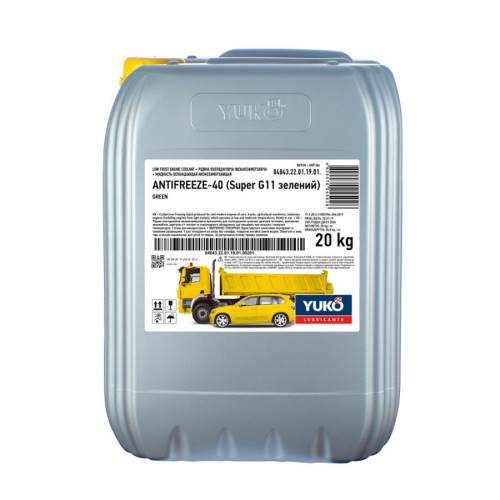 Охолоджувальна рідина YUKO ANTIFREEZE-32 G11 зелений 20 кг каністру.