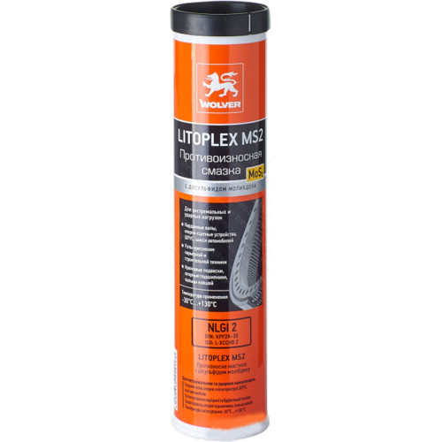 Мастило WOLVER LITOPLEX MS 2 (NLGI 2) картуш 0,4л ПЕ