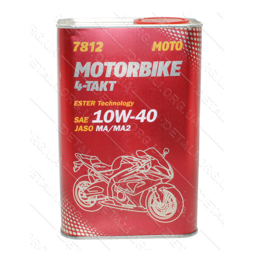 Масло для 4-х тактных двигателей MANNOL Motorbike 4T API SL 10W-40 , 1л ж/б