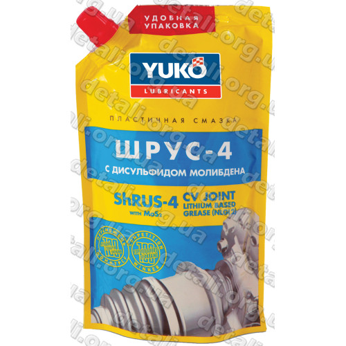 Мастило YUKO ШРУС- 4(NLGI 2, ЕР 2) дой-пак 375гр ПЕ