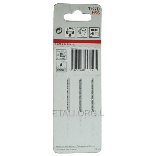 Пилка Bosch T127D 3шт по металлу 2608631508