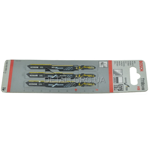 Пилка Bosch T118EHM 3шт по нержавійці 2608630665