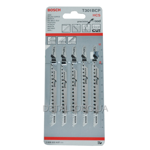 Пилка Bosch T301BCP 5шт по дереву 2 608 633 A37
