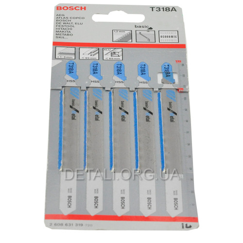 Пилка Bosch T318A 5шт по металлу 2608631319