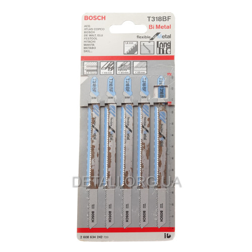 Пилка Bosch T318B 5шт по металу 2608631404