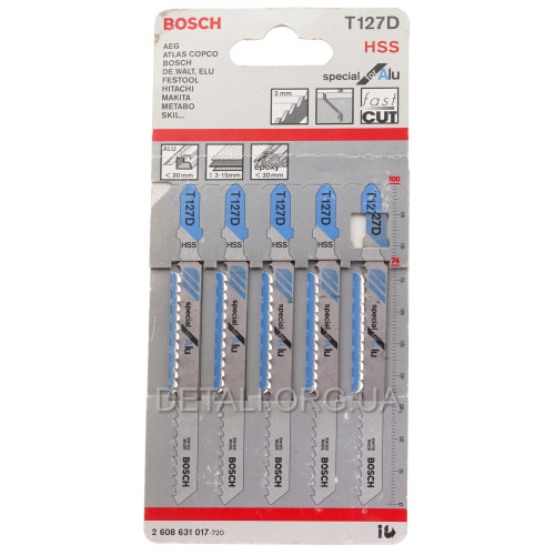 Пилка Bosch T127D 5шт по металлу 2608631017