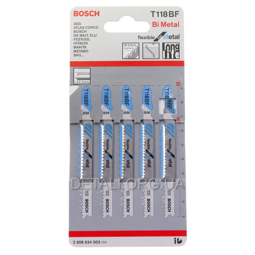 Пилка Bosch T118BF 5шт по металлу 2608634503
