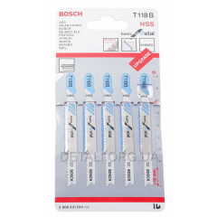 Пилка лобзика Bosch T118B 5шт по металлу 2608631014