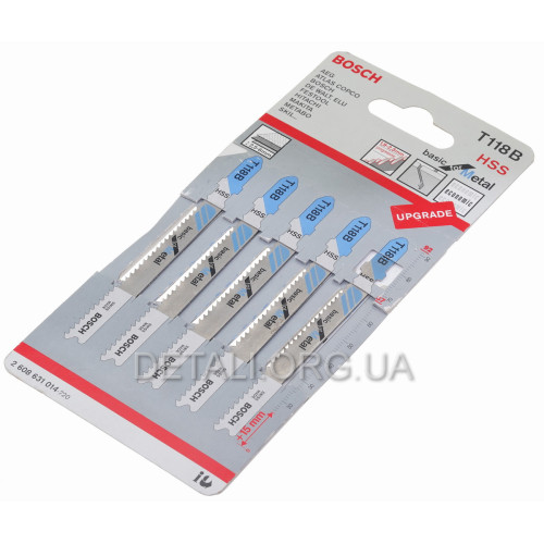 Пилка лобзика Bosch T118B 5шт по металу 2608631014