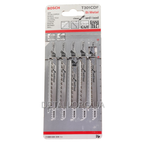 Пилка Bosch T301CDF 5шт по дереву 2608636229