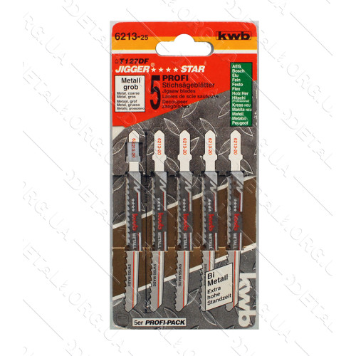 Пилка KWB T127DF 5шт по металлу 621325