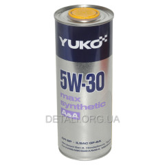 Масло YUKO MAX SYNTHETIC 5W-30 SAE API SN 1л 