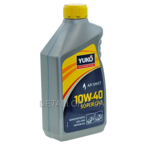 Олива YUKO SUPER GAS 10W-40 SAE API SM/CF 1л для машин з ГБО