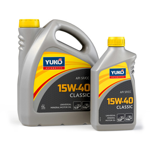 Олива YUKO CLASSIC 15W-40 SAE API SF/CC 4л