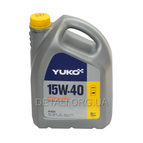 Масло YUKO DYNAMIC 15W-40 SAE API SG/CD 5л
