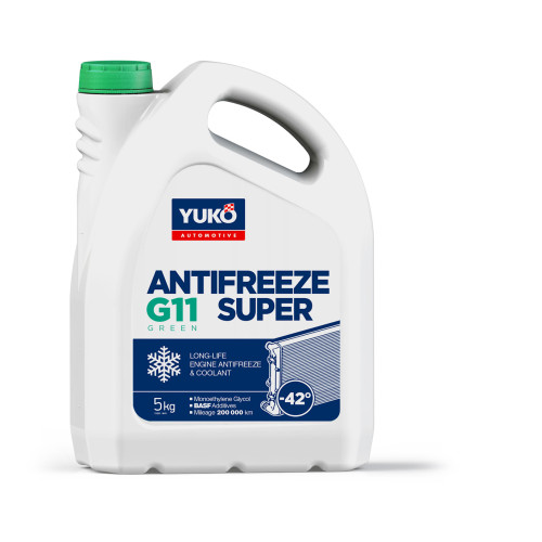Антифриз-40 YUKO Super G11 зелений (-37С….+115С) 10 кг