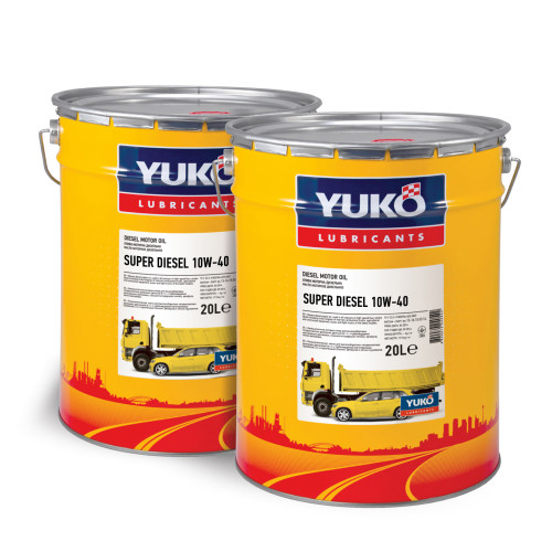 Олива YUKO SUPER DIESEL 10W-40 SAE API CF-4/SJ ACEA E5, E2 20л відро жерсть