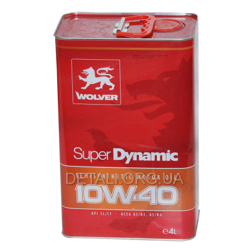Масло Wolver Super Dynamic 10W-40 (API SL/CF ACEA A3/B3, A3/B4) 4л