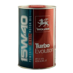Масло Wolver Turbo Evolution 15W-40 (API CI-4/SL ACEA A3/B4 E7) 1л