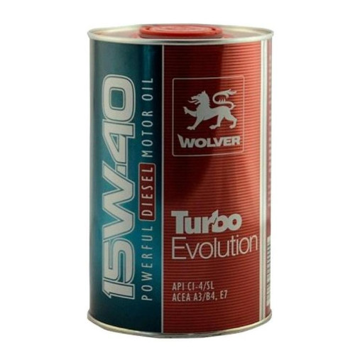 Олива Wolver Turbo Evolution 15W-40 (API CI-4/SL ACEA A3/B4 E7) 1л