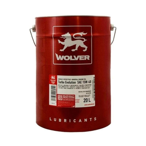 Олива Wolver Turbo Evolution 15W-40 (API CI-4/SL ACEA A3/B4 E7) 20л відро жерсть