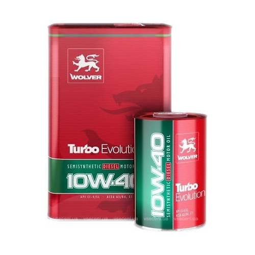 Масло Wolver Turbo Evolution 10W-40 (API CI-4/SL ACEA A3/B4 E7) 4л