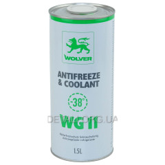 Антифриз Wolver WG11 (зелений до -38 С) 1,5 л