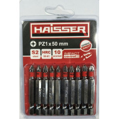Біта - PZ2*50мм набір 10шт блістер (HAISSER)