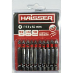 Біта - PZ2*50мм набір 10шт блістер (HAISSER)