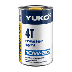 Олива для 4-х тактних двигунів YUKO MASTER SYNT 4T SAE 10W-30 0,6 л каністра жерсть