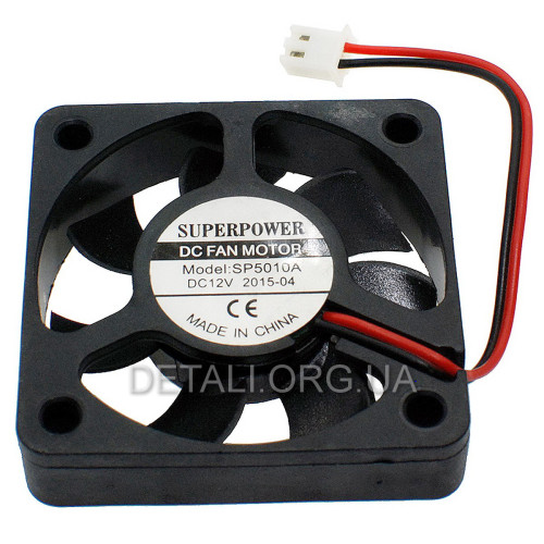 Вентилятор черный SP5010A DC12V 50*50*10 мм (пластик)