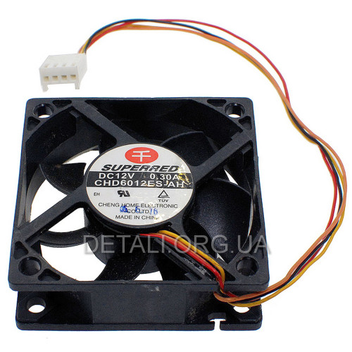 Вентилятор черный (пластик) 12V 60*60*20мм МЦ 51мм