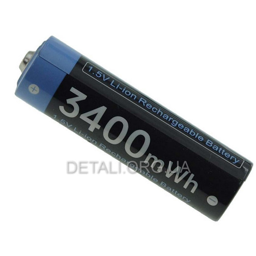 Акумулятор Li-Ion 3400mWh 1.5V (тип AA) d14 h50