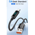 Кабель USB-A to Type-C Essager Display 100W "6A" (ES-XCT-YD01)