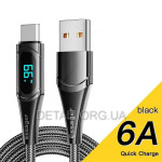 Кабель USB-A to Type-C Essager Display 100W "6A" (ES-XCT-YD01)