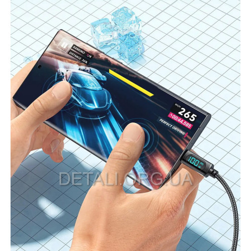 Кабель USB-A to Type-C Essager Display 100W "6A" (ES-XCT-YD01)