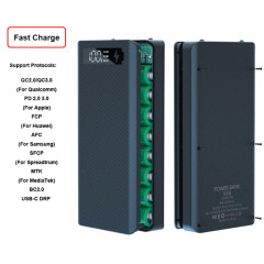 Powerbank QC3.0 корпус повербанка з контролером PD на 8 акумуляторів