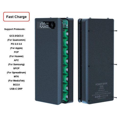 Powerbank QC3.0 корпус повербанка з контролером PD на 8 акумуляторів