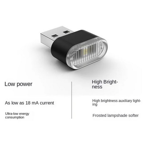 Cветодиодный универсальный мини-фонарик USB 5V белый