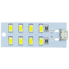 Світлодіодна панель SMD LED 5V 5730 на 8 світлодіодів micro-USB (1шт)