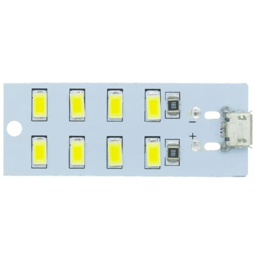 Світлодіодна панель SMD LED 5V 5730 на 8 світлодіодів micro-USB (1шт)