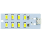 Світлодіодна панель SMD LED 5V 5730 на 8 світлодіодів micro-USB (1шт)