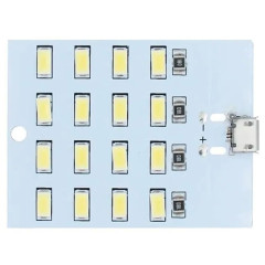 Світлодіодна панель SMD LED 5V 5730 на 16 світлодіодів micro-USB (1шт)