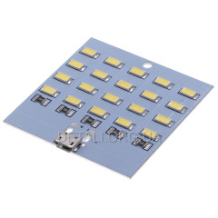 Cветодиодная панель LED SMD 5V 5730 на 20 светодиодов micro-USB (1шт) 2