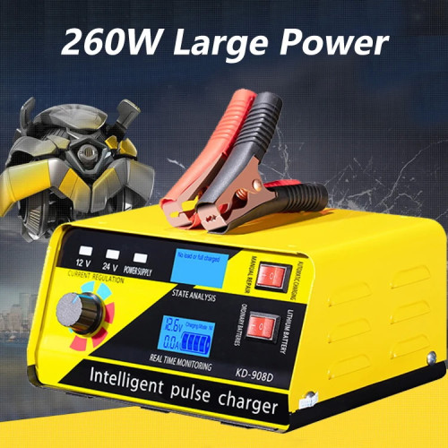 Импульсное зарядное устройство KD-908D 12-24В, 220В, 260W 15-20А