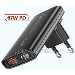 Зарядний пристрій Tooki TCT67-16 67 Вт, 1 USB-A + 1 USB-C PD QC