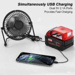 Адаптер перехідник (ЗП) USB з ліхтариком для акумуляторів Milwaukee 18В