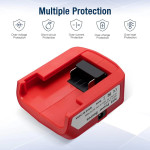 Адаптер переходник (ЗУ) USB с фонариком для аккумуляторов Milwaukee 18В