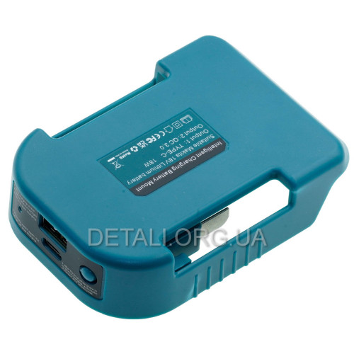 Адаптер перехідник (ЗП) USB/Type-C для акумулятора Makita 18В