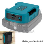 Адаптер переходник (ЗУ) USB/Type-C для аккумулятора Makita 18В